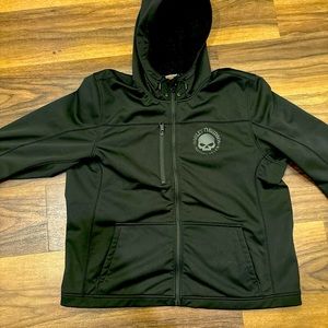 Harley Davidson soft shell riding jacket Willie g- genuine leather outter